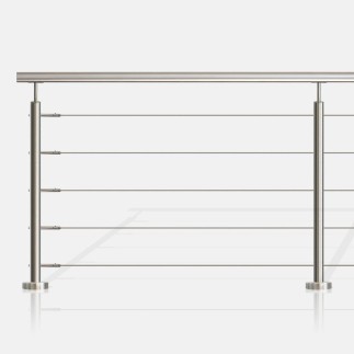 Garde-corps inox à 5 câbles