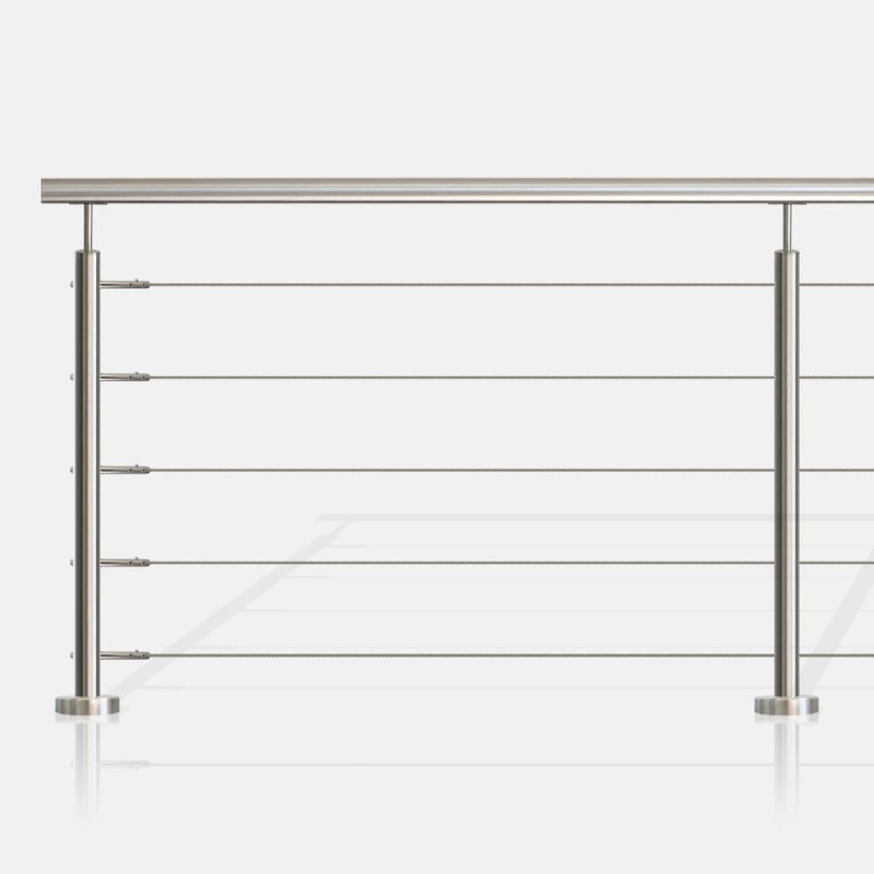 Garde-corps inox à 5 câbles