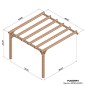 Pergola adossée bois lamellé-collé Sevilla