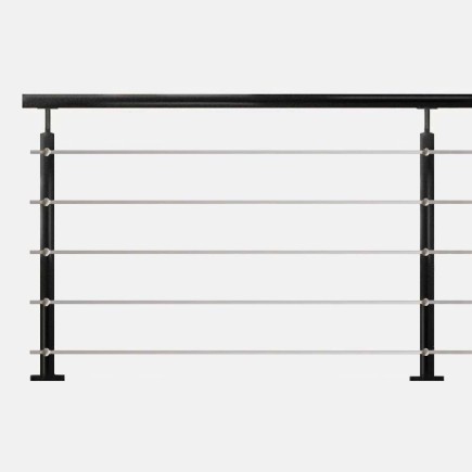 Garde-corps 5 lisses inox PVD noir