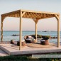 Pergola bois autoportée avec toit semi ouvert Toulouse