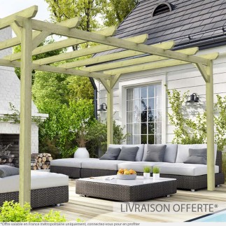 Pergola bois massif autoportée Cambados