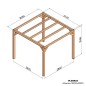 Pergola bois lamellé-collé autoportée Alicante