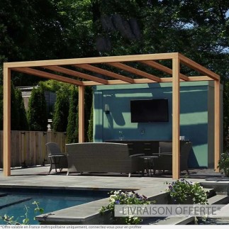Pergola bois lamellé-collé autoportée Santander