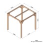 Pergola bois lamellé-collé autoportée Tarragona