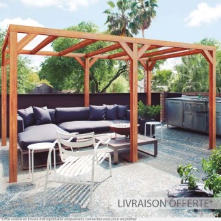 Pergola bois lamellé-collé autoportée Fuengirola