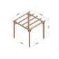 Pergola bois lamellé-collé autoportée Sitges