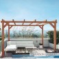 Pergola bois lamellé-collé autoportée Sitges