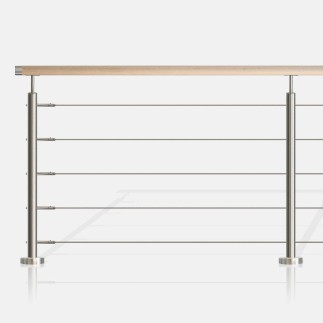 Garde-corps inox à 5 câbles