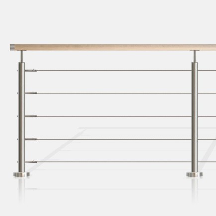 Garde-corps inox à 5 câbles