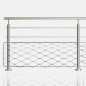 Garde-corps inox 2 lisses et filet