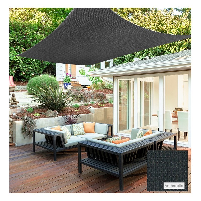 Voile d'ombrage rectangle ajourée