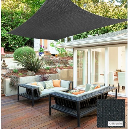 Voile d'ombrage rectangle ajourée