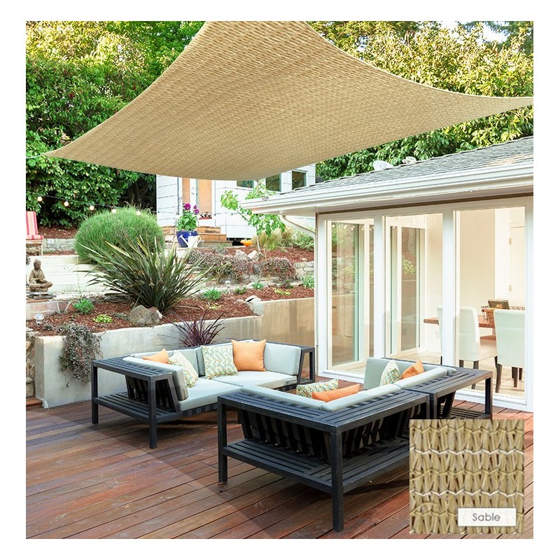 Voile d'ombrage rectangle ajourée