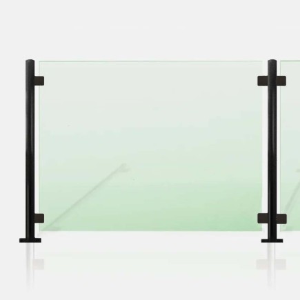 Garde-corps verre en inox PVD noir