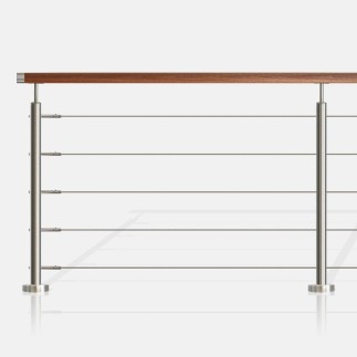 Garde-corps inox à 5 câbles