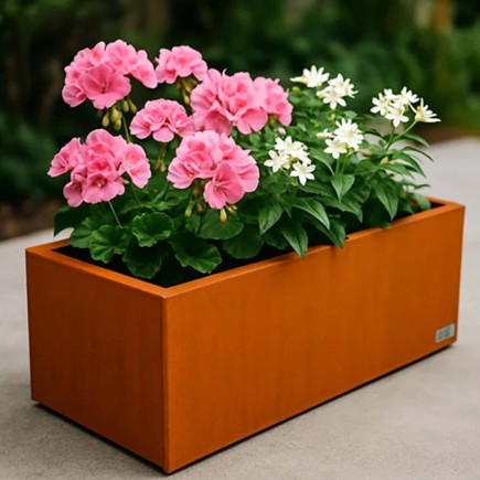 Jardinière acier Corten sur mesure