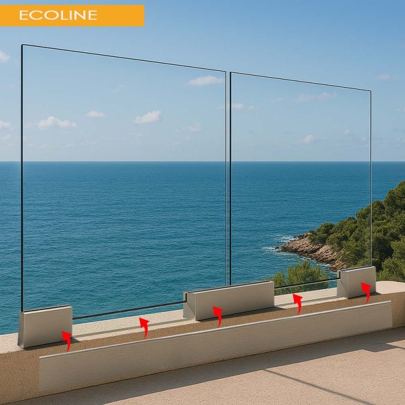 Garde-corps tout verre Ecoline