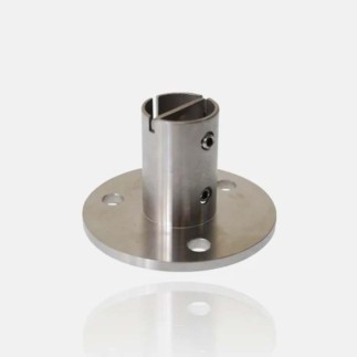 Platine de sol inox pour tube 42,4x2mm Ø100 mm