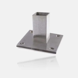Platine inox pour tube carrée 40x40x2 mm