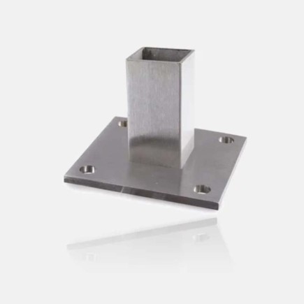 Platine inox pour tube carrée 40x40x2 mm