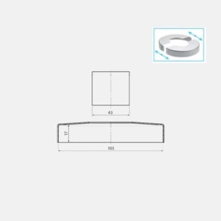 Cache platine clipsable pour platine de sol Ø100mm