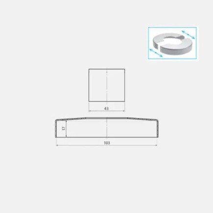 Cache platine clipsable pour platine de sol Ø100mm