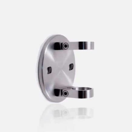 Platine inox ajustable fixation latérale pour tube rond 42,4 mm