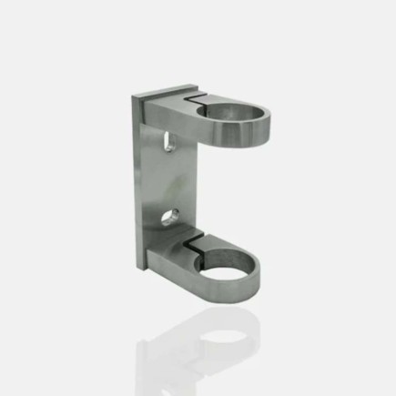 Platine rectangle ajustable fixation latérale pour tube rond 42,4mm