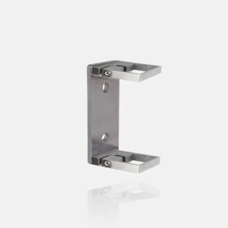 Platine rectangle ajustable fixation latérale pour tube carré 40x40mm