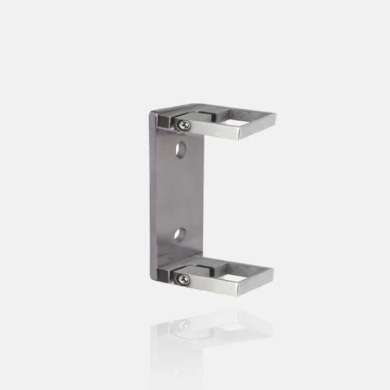 Platine rectangle ajustable fixation latérale pour tube carré 40x40mm
