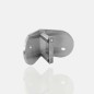Platine inox angle interne fixation latérale pour tube 42,4 mm