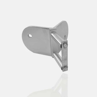 Platine inox angle externe fixation latérale pour tube 42,4 mm