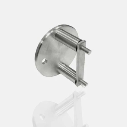 Platine inox non ajustable fixation latérale pour tube 42,4 mm