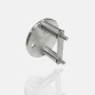 Platine inox non ajustable fixation latérale pour tube 42,4 mm
