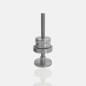Platine inox pour marche d'escalier