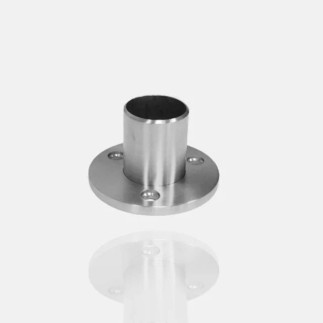 Platine de sol inox pour tube 42,4x2mm Ø80 mm