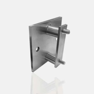 Platine inox fixation latérale pour tube carré 40x40x2 mm