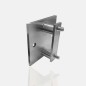 Platine inox fixation latérale pour tube carré 40x40x2 mm