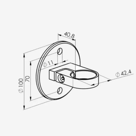 Platine anglaise simple réglable