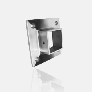 Platine murale carrée inox