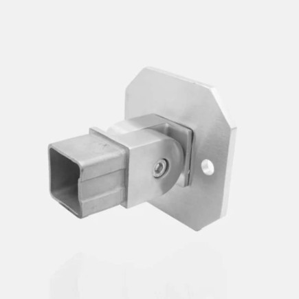 Platine murale orientable pour tube carré
