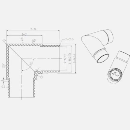 Coude inox 90°
