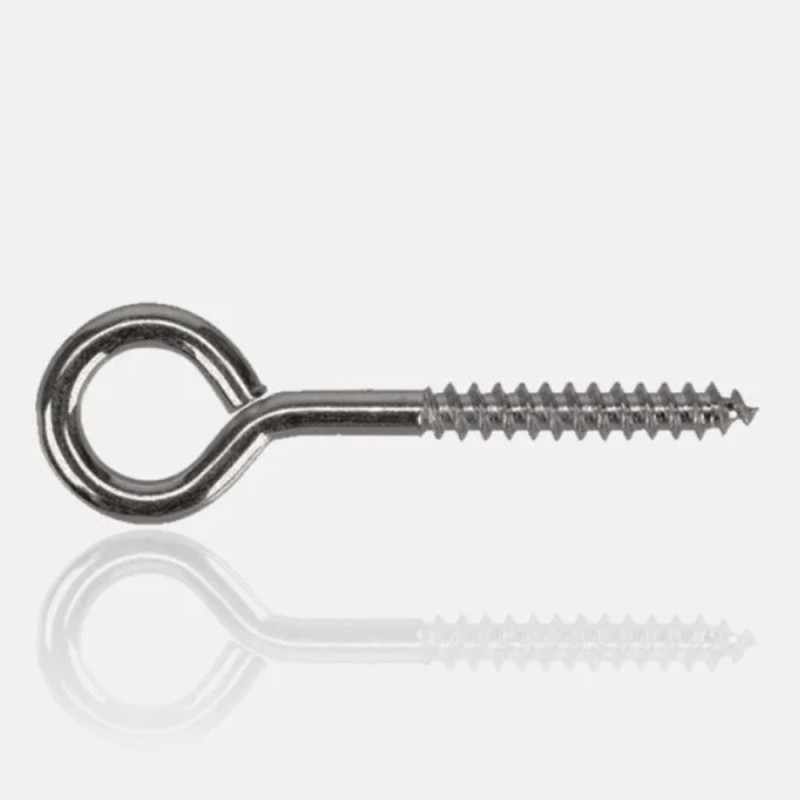 Anneau piton bois en inox