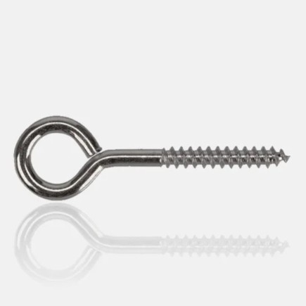 Anneau piton bois en inox