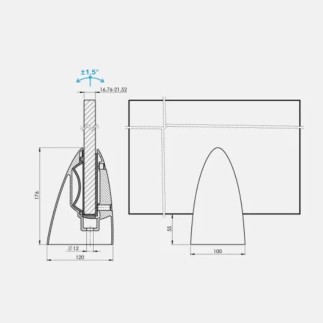 Pince à verre de sol noir Menhir
