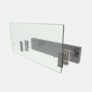 Pince à verre rectangulaire fixation à l'anglaise