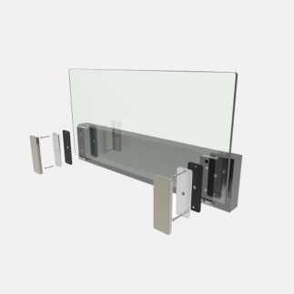 Pince à verre rectangulaire fixation à l'anglaise