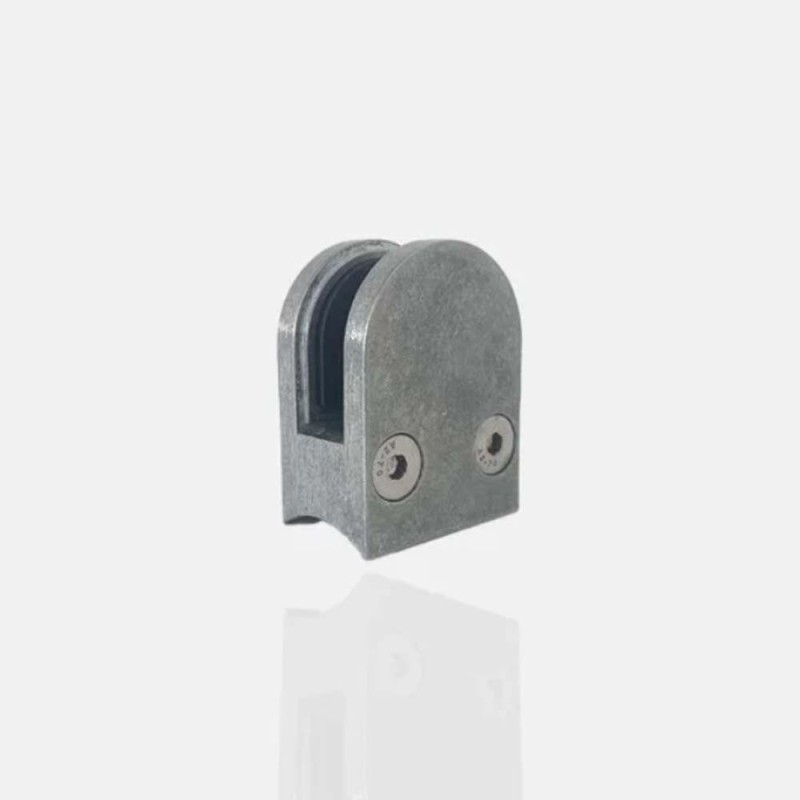 Pince à verre Zamac 40x50mm pour poteau Ø42,4mm