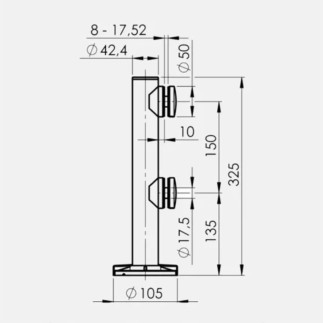 Potelet à verre pour plot